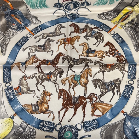 Hermes Silk Carre Cavalcades Scarves - Picture 2 of 7